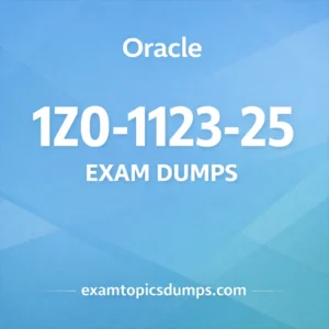 Oracle 1Z0-1123-25 Exam Dumps